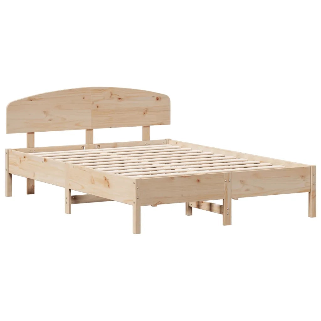Giroletto senza Materasso-Struttura Letto 140x200 cm in Legno Massello di Pino 808863
