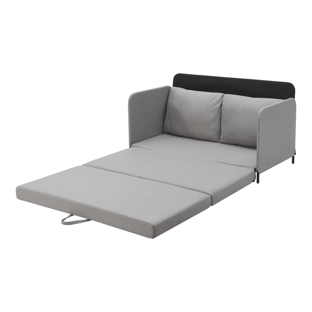 Divano/poltrona trasformabile a 2 posti 78 x 125 x 67 cm grigio chiaro 03_0009127