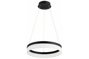 Lampada sospensione Cornelia anello nero Ø40 LED 24W
