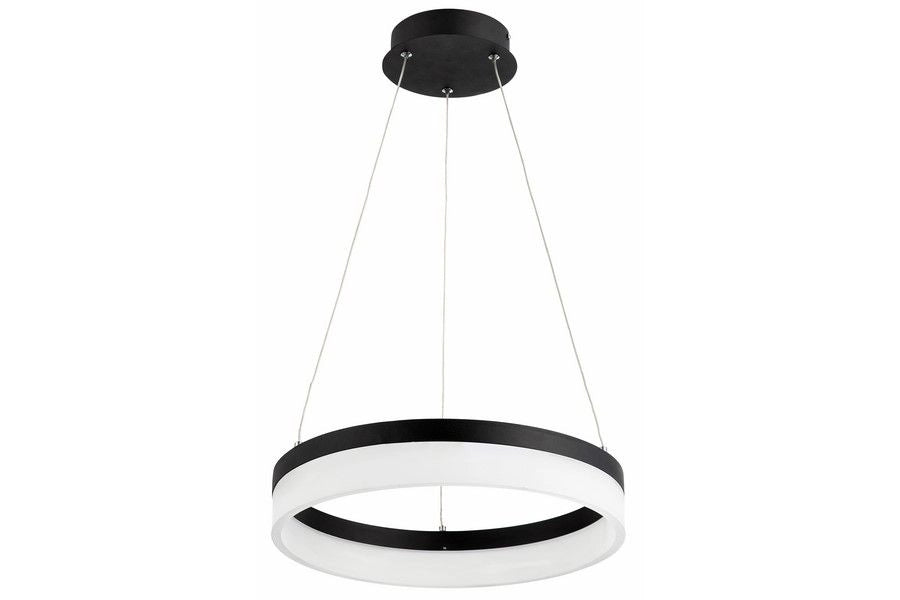 Lampada sospensione Cornelia anello nero Ø40 LED 24W