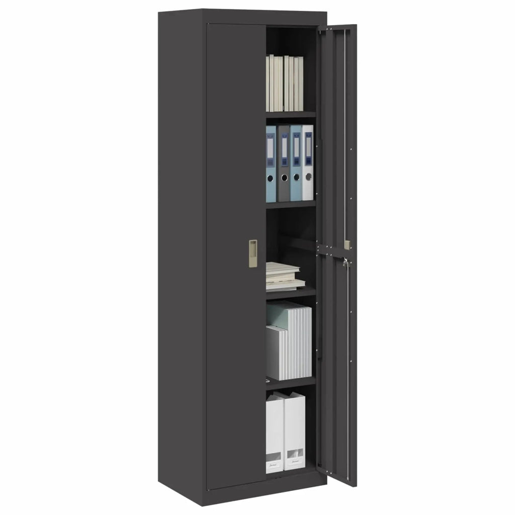 Armadio Nero 60 x 40 x 200 cm Acciaio