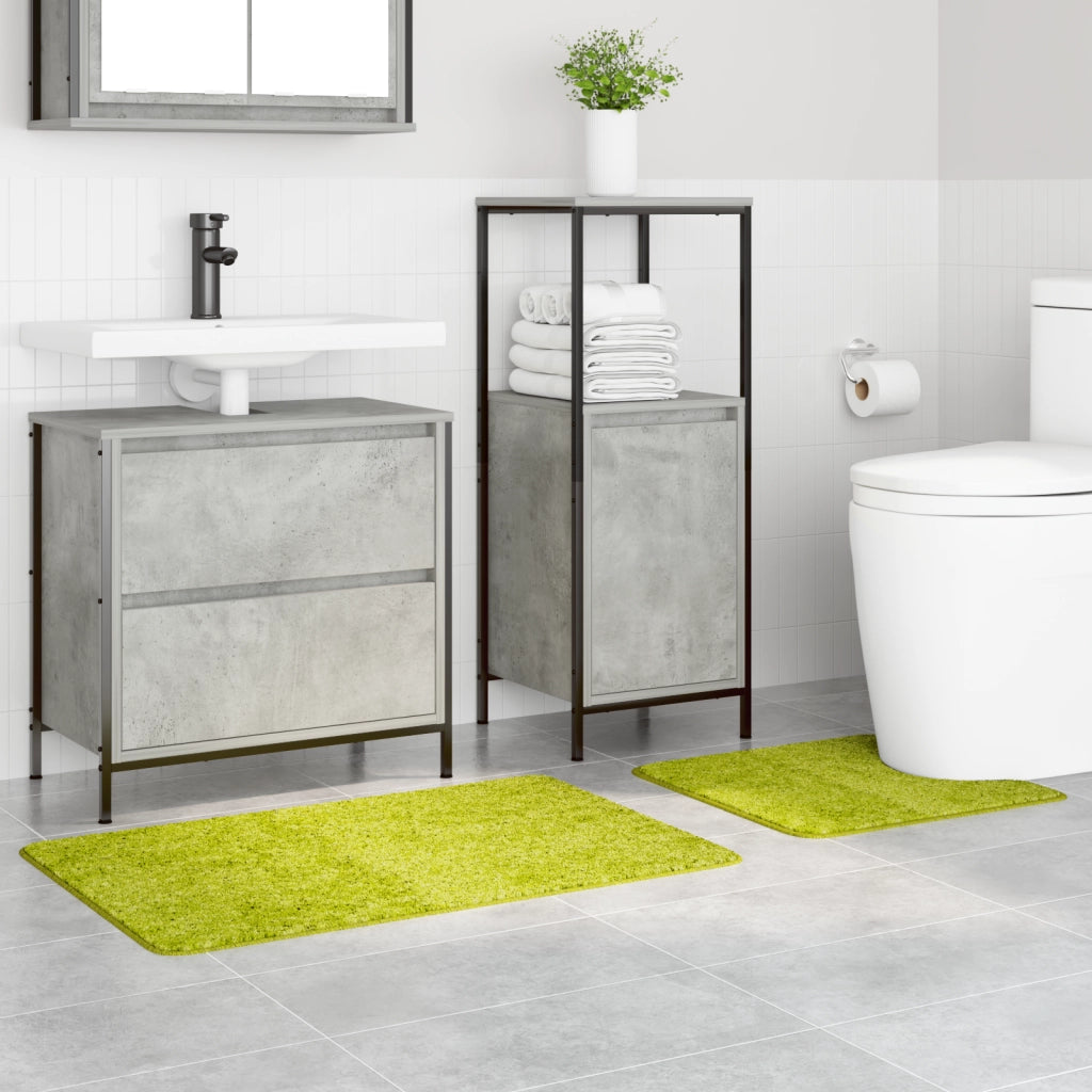 Set di 2 tappetini da bagno  Verde in polipropilene antiscivolo