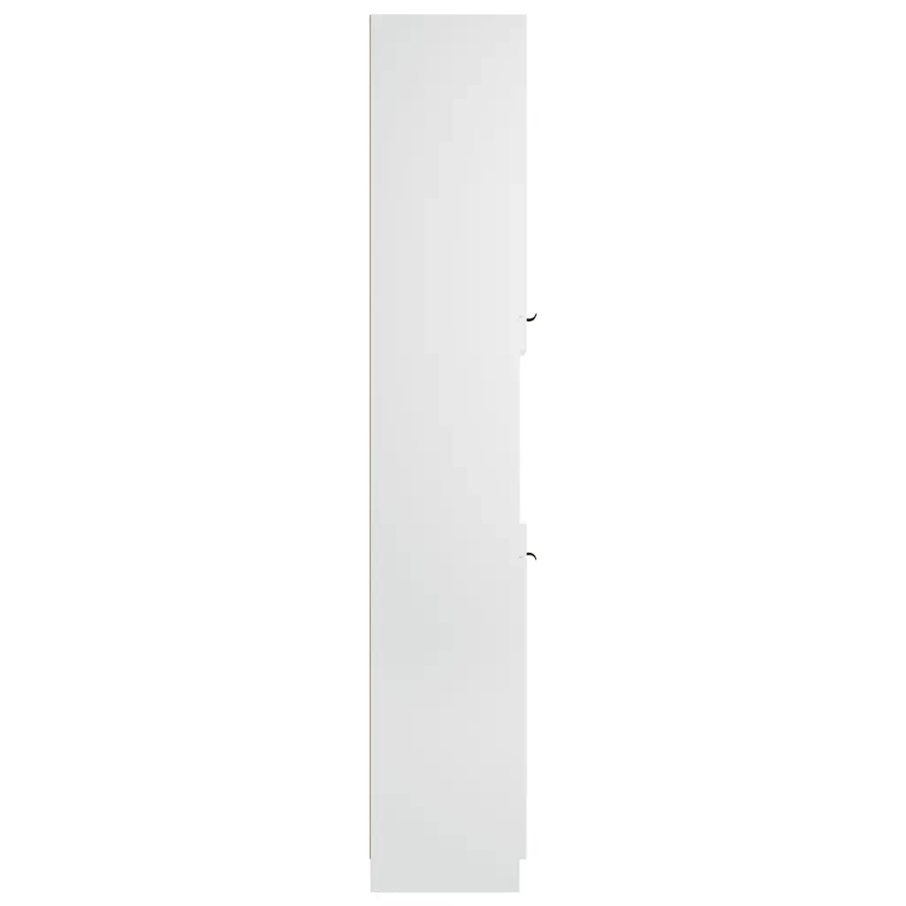 Armadietto da Bagno Bianco 32x34x188,5 cm in Legno Multistrato 811322