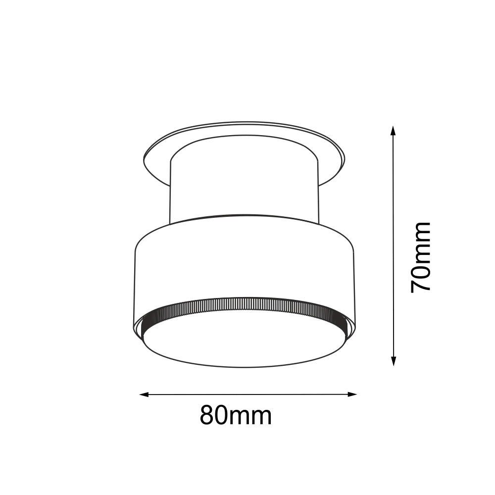 Spot soffitto tondo nero GX53 9W ETNA 1265 Brosline