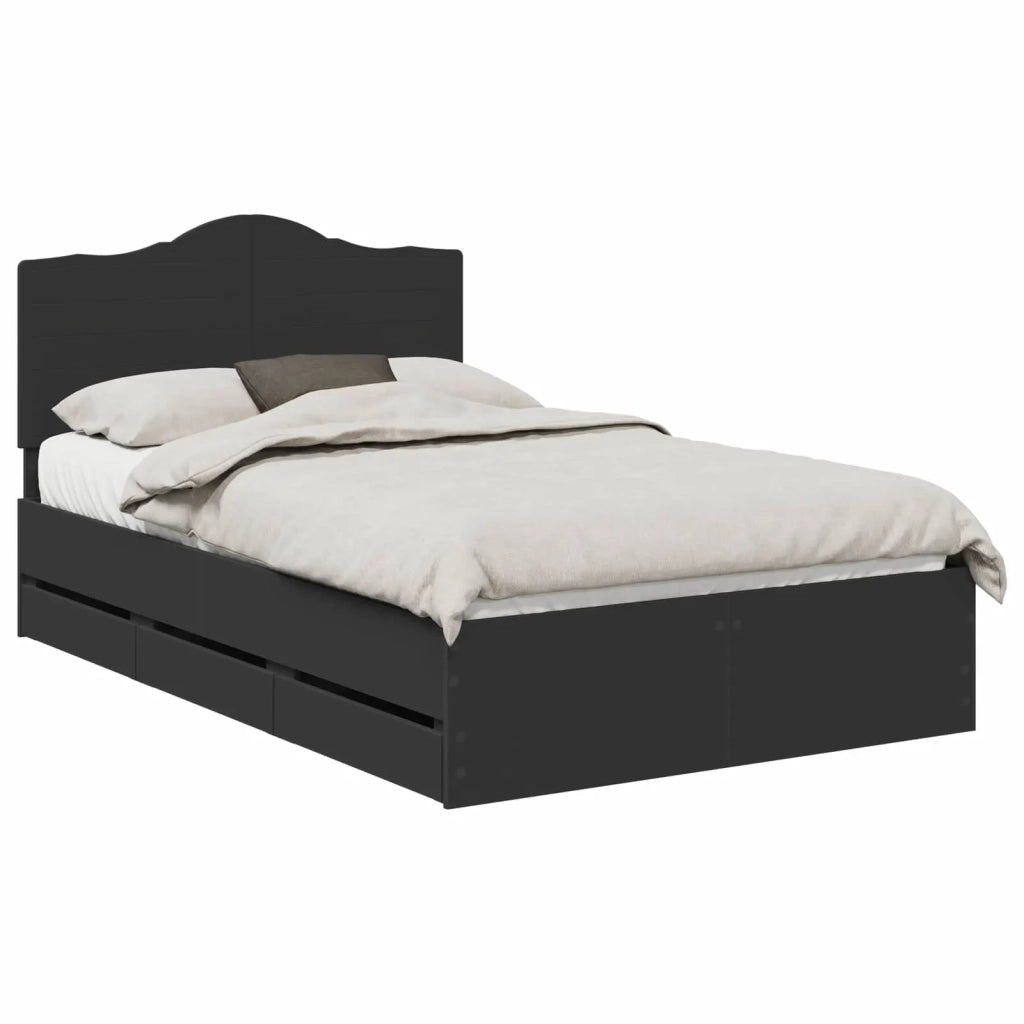 Struttura del letto Nero 120 x 190 cm Legno Ingegnerizzato