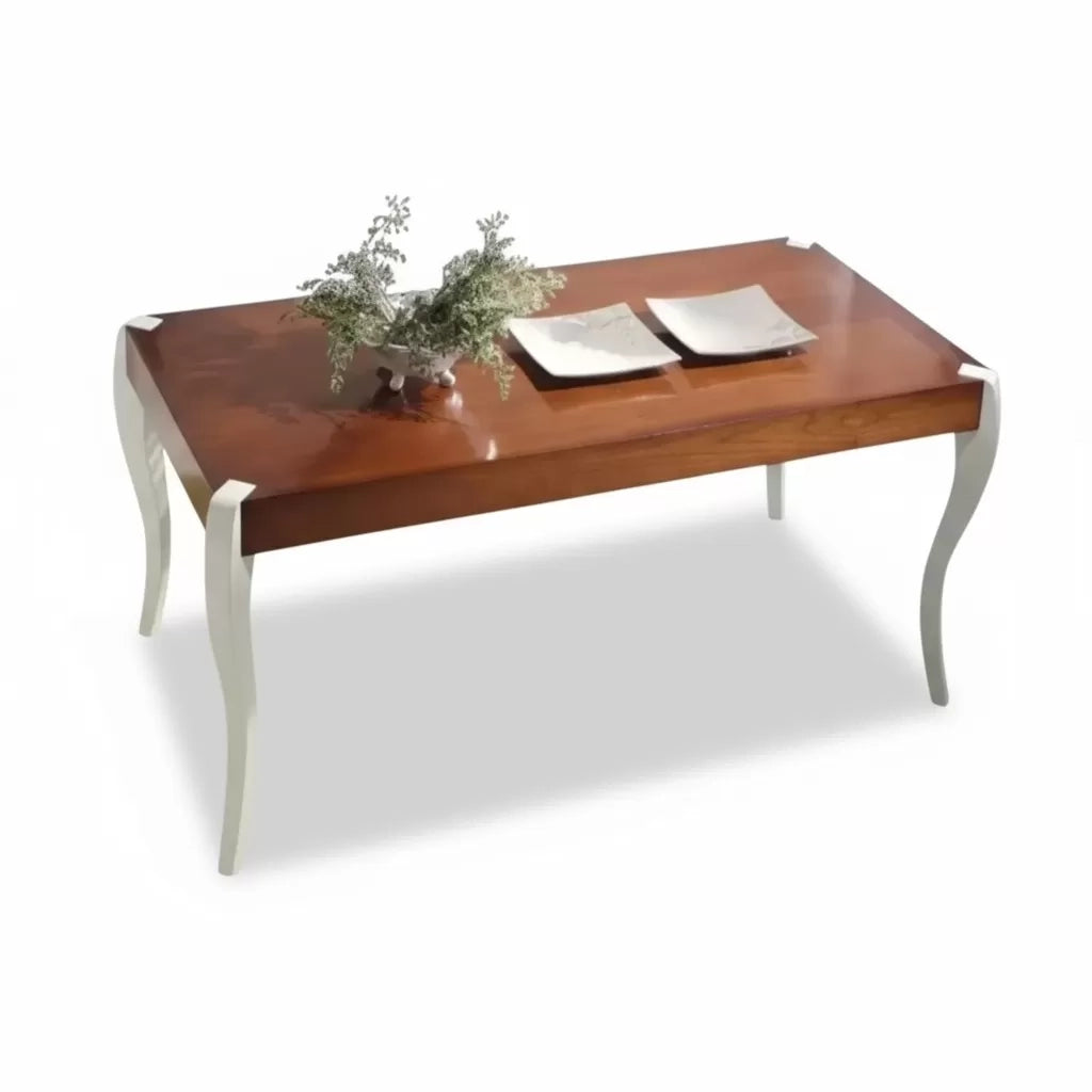 Tavolo rettangolare in legno bicolore 120x85x81 cm fisso - Mobili 2G