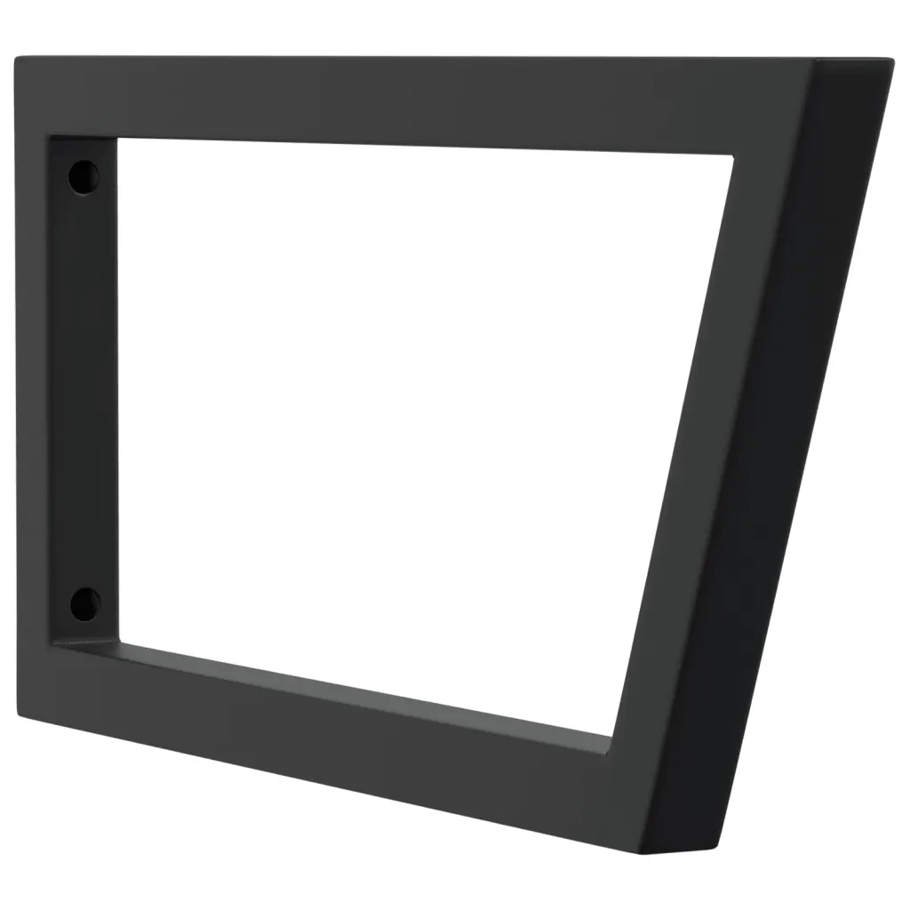 Reggimensole per Lavabo 2 pz Nere Trapezio in Acciaio 4007288