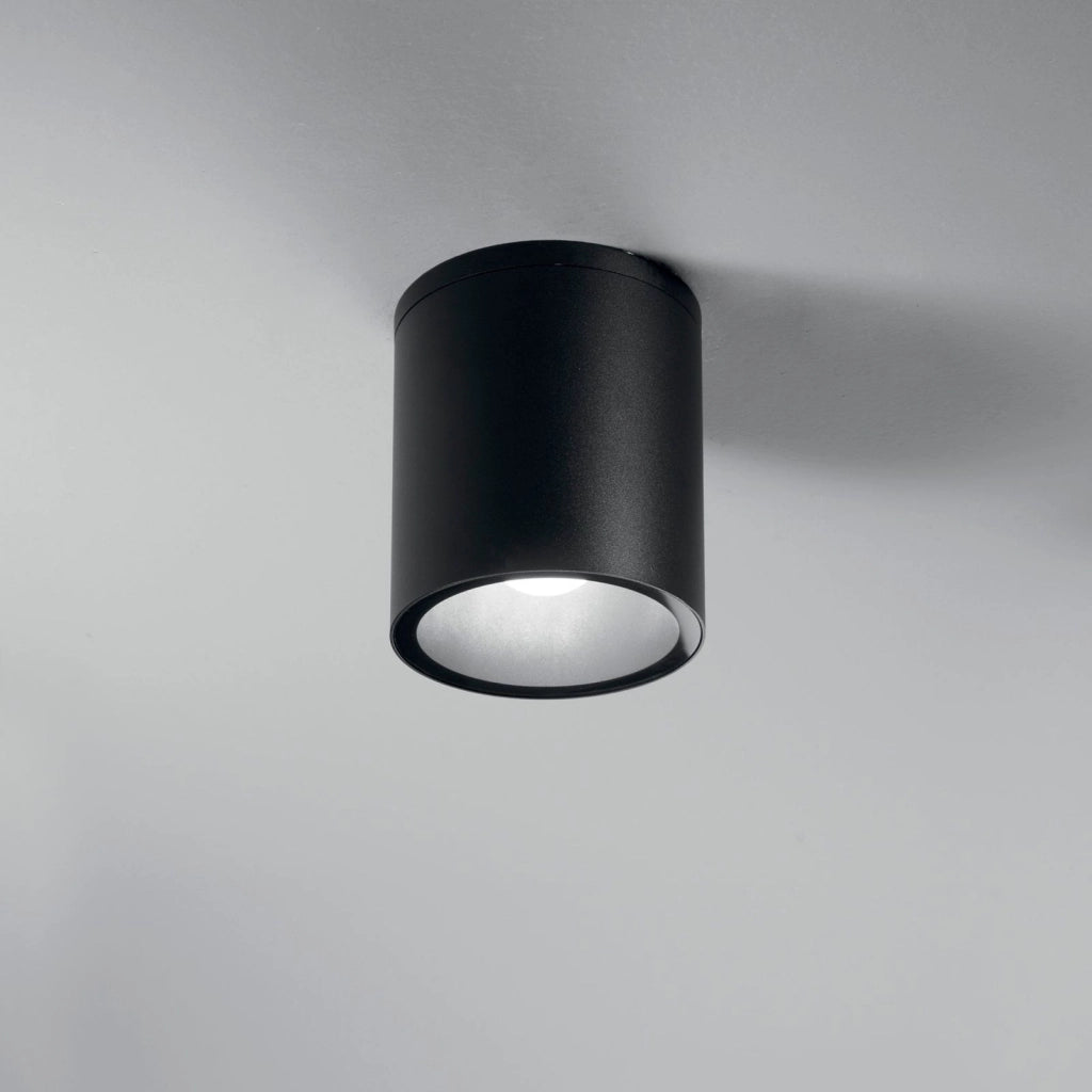 PLAFONIERA CITIZEN NERA TONDA 1 LUCE ATTACCO E27 IP54 14,5X17CM