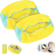 Washak 2 in 1 per scarpe, lavatrice per scarpe, sacchetto lavabile per scarpe con cerniera, sacchetto lavabile per scarpe, pulizia 360° per scarpe da tennis e sneakers (giallo)