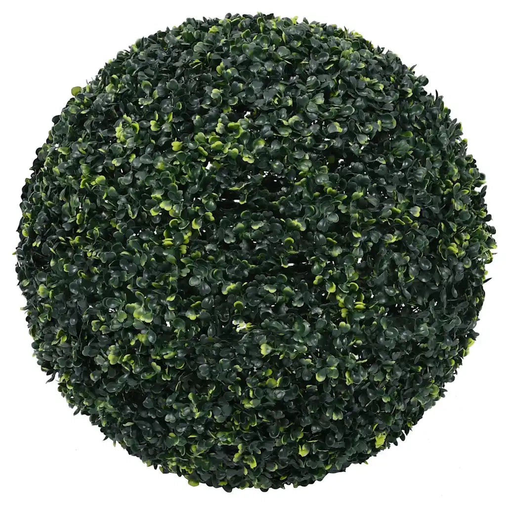 Sfere di Bosso Artificiale con Luci LED 2 pz Verdi 52 cm CFW4501770