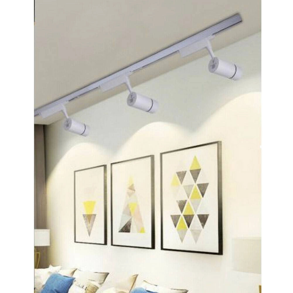 Trade Shop - Faro Proiettore Binario 30w Led Cob Luce 6500k 3000k 4000k F30w-07a Faretto Bianco -