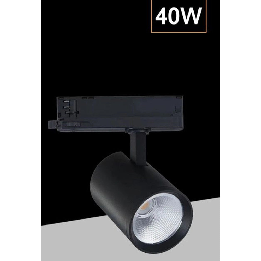 Trade Shop - Faretto Led Per Binario Trifase 40w Lampada Orientabile Luce Naturale 4000k Ip20 Gd19c30 -