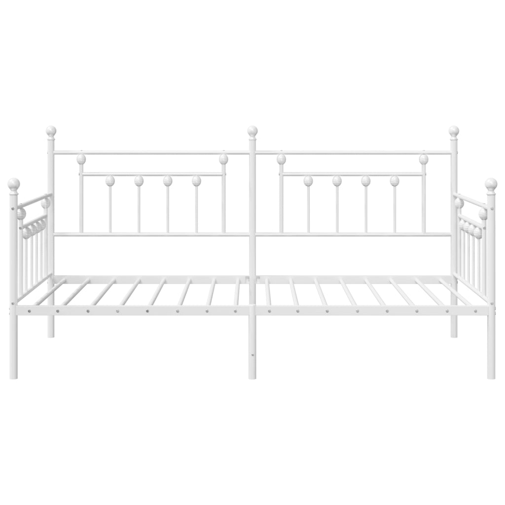 Struttura Letto Daybed Bianco 100x190 cm Acciaio