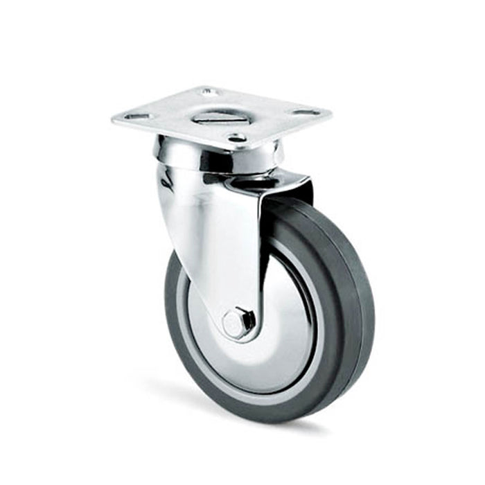 RUOTA SC220C DA 080 GRIGIO CROMATO C/PIASTRA PARF.