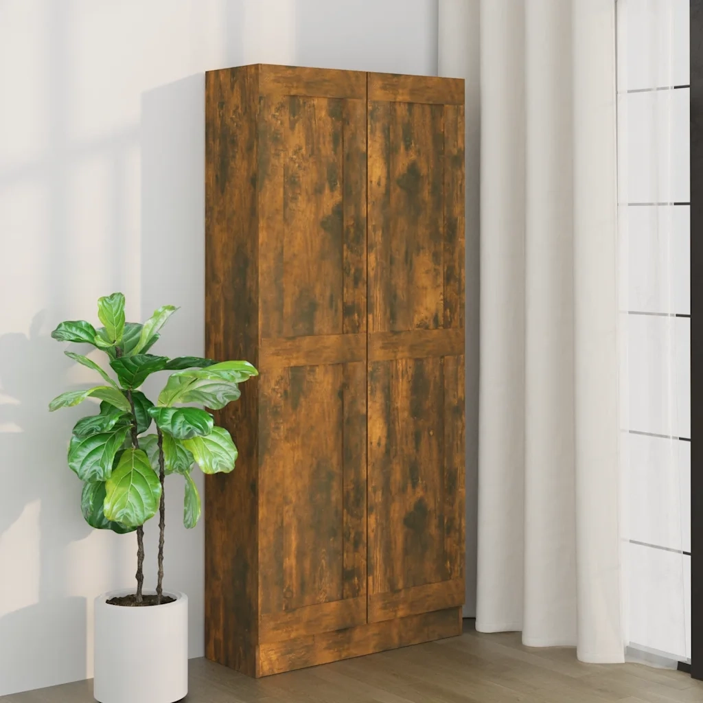 Comodino Rovere Fumo 82,5x30,5x185,5 cm in Legno Multistrato cod mxl 11881