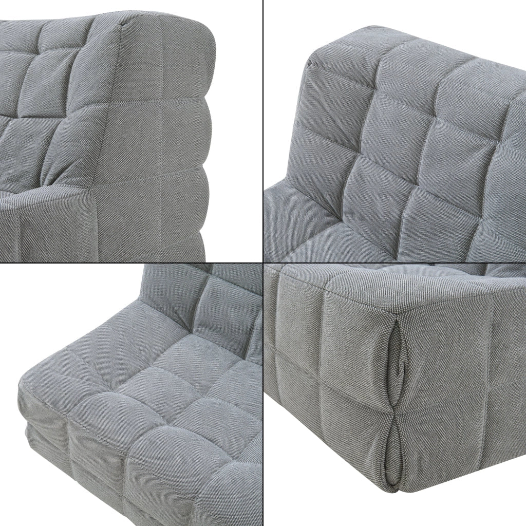 Sedia da pavimento 75 x 90 x 100 cm grigia 03_0009464
