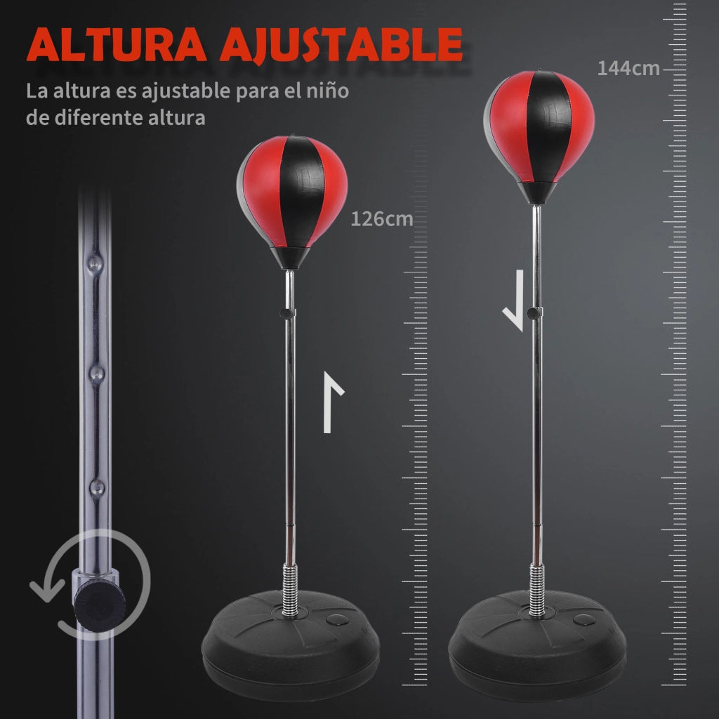 Sacco da Boxe da Terra con Altezza Regolabile ¨C Xylo ¨C Base Riempibile Acqua/Sabbia, Guanti Inclusi