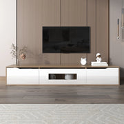 Mobile TV Lucido ¨C MINIMAL ¨C Bianco Lucido/Legno con Luci LED Cambiacolore