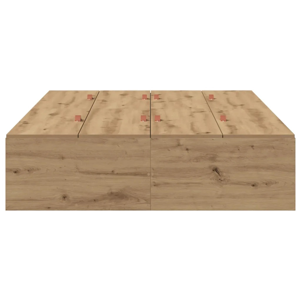 Struttura letto con contenitore Rovere artigianale 120 x 190 cm 3335428