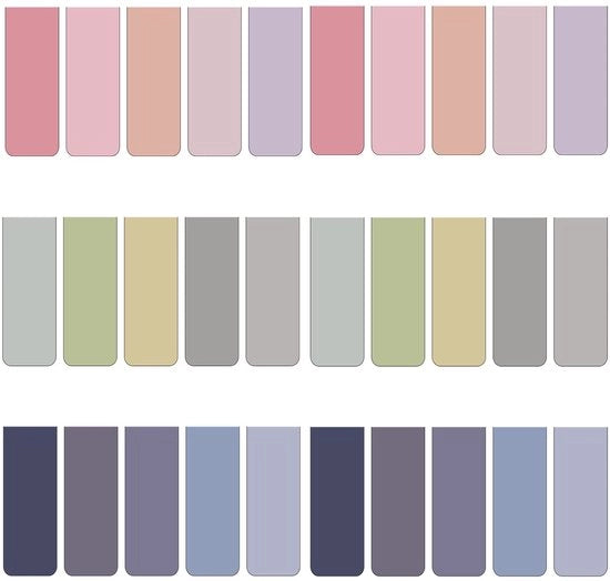 Leggii per libri da 30 pezzi - Etichette magnetiche - Colorate - Disegni geometrici - Per bambini/studenti - Carta/Magnetica