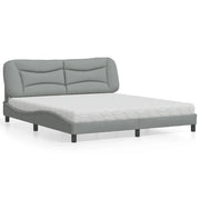 Letto con Materasso Hvar Grigio Chiaro180x200 cm Tessuto 3208548