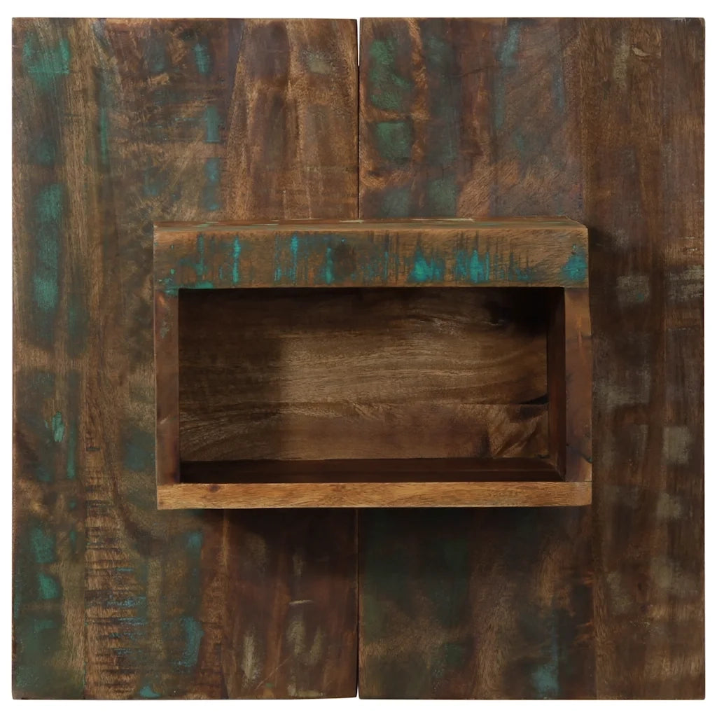 Comodino-Tavolino da notte Multicolore 50x27x50 cm in Legno Massello Recupero 966008