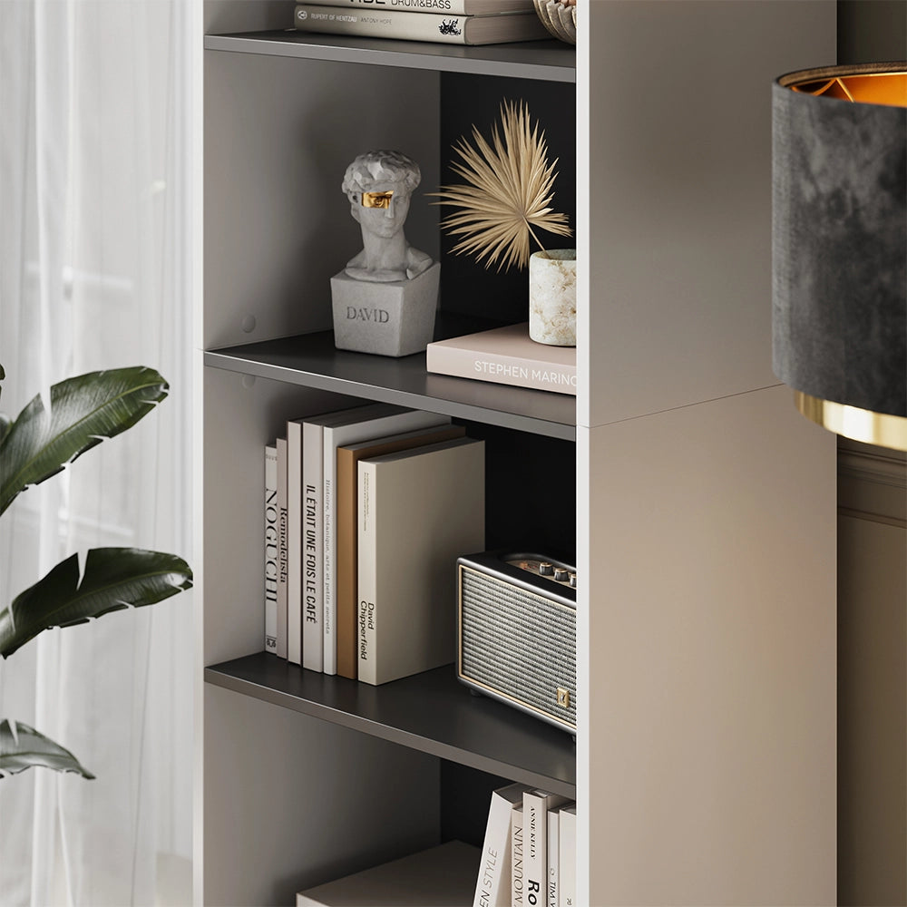 Libreria Eliza Bianco 60 x 180 cm con 5 scomparti Vicco