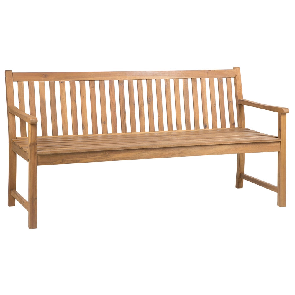 Panca da giardino leggera in legno di acacia 180 cm a doghe design esterno patio in stile rustico