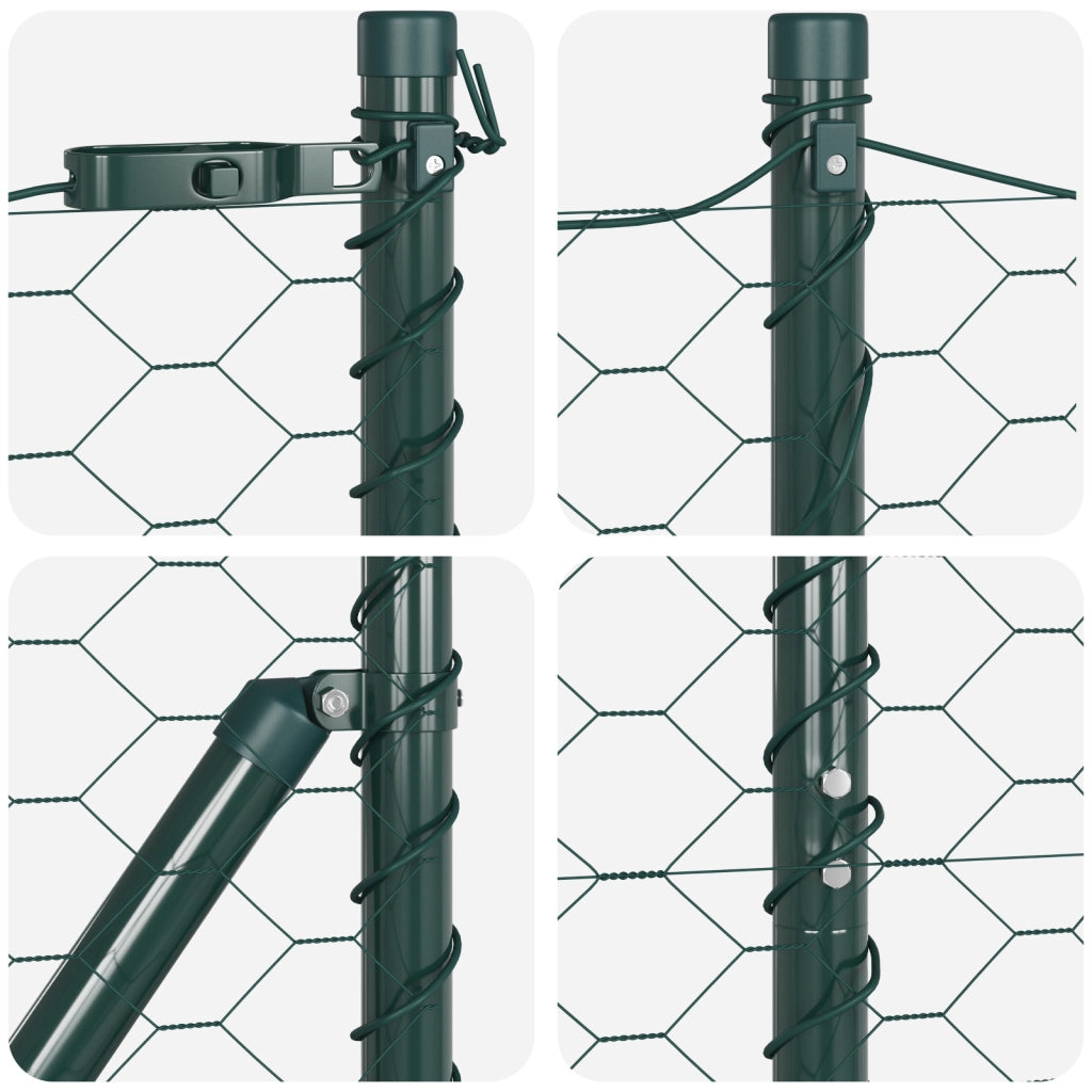 Recinzione Esagonale  Verde 1,5x50 m Acciaio