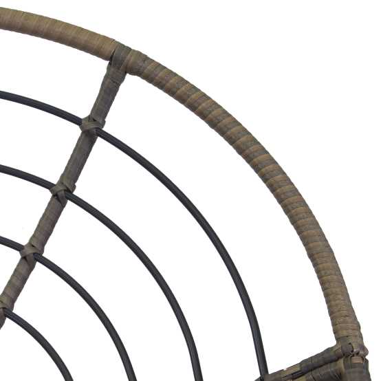 Poltrona da Giardino con Cuscino e Tavolino in Alluminio e Polyrattan  Baltimora Grigio