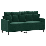 Divano | Divano da soggiorno | Sofa a 2 Posti Verde Scuro 140 cm in Velluto