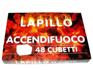 ACCENDIFUOCO 48 CUBI - 24 pezzi LAPILLO
