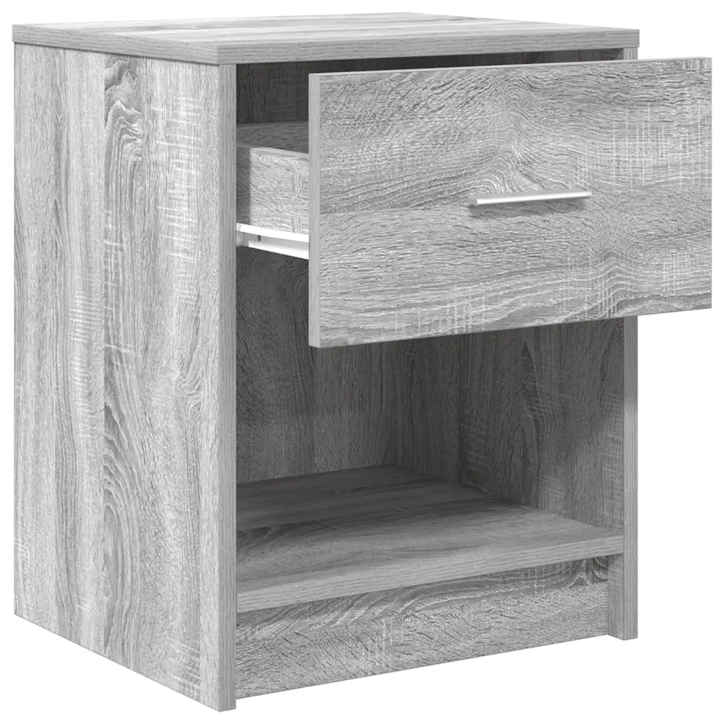 Comodini 2 pz con Cassetto Grigio Sonoma 40x34x50 cm 858778