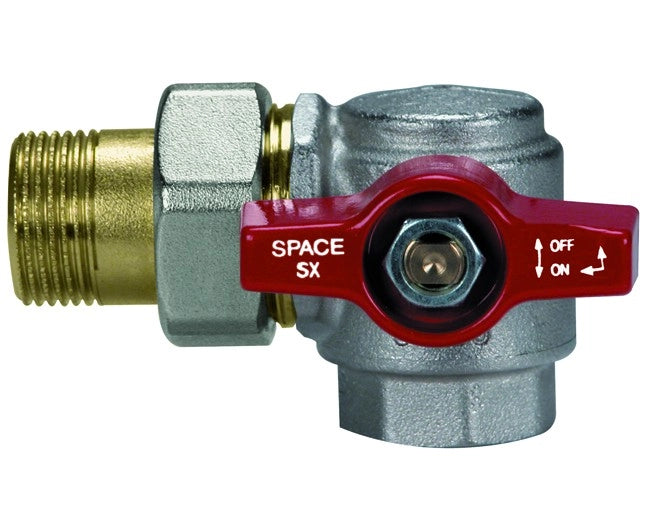 VALVOLA A SFERA A SQUADRA IN OTTONE VERSO SINISTRO MODELLO SPACE 3/4   EFFEBI S.P.A.
