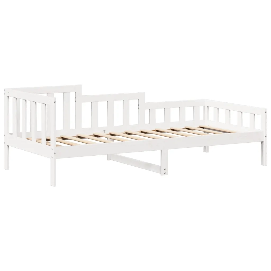 Set Dormeuse e Panca con Tetto Bianco 80x200cm Massello Pino