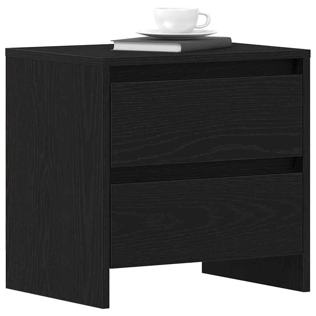 Armadio da Notte 2 pcs Rovere Nero 45 x 34 x 44,5 cm 863358