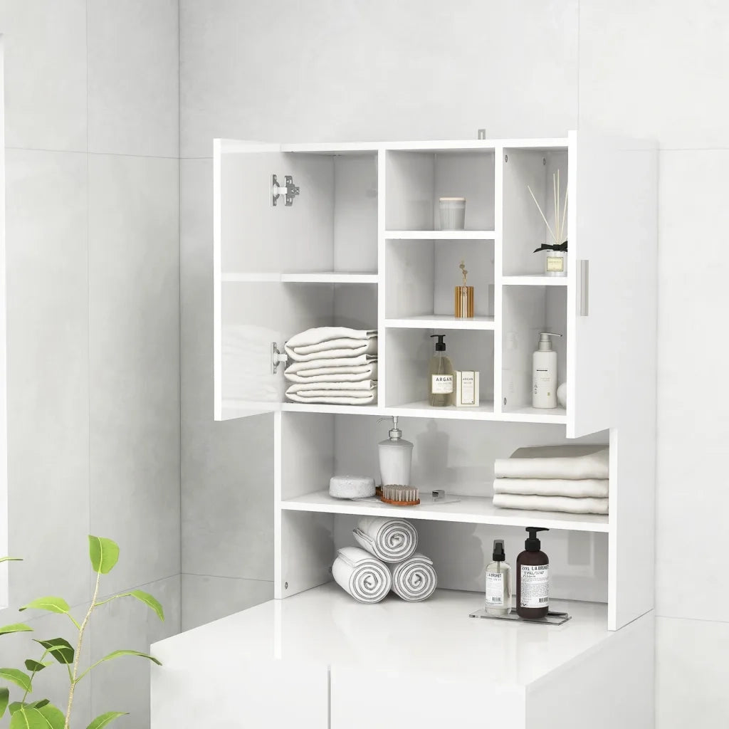 Mobile per Lavatrice Bianco Lucido 70,5x25,5x90 cm 808392