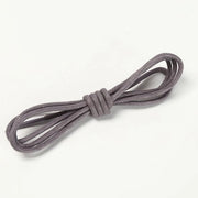 Due paia di cinture di scarpe sostitutive sottili e rotonde, verniciate, con diametro 2,5 mm per scarpe eleganti, stivali Oxford, stivali brogue, stivali derby, stivali Martin, stivali Oxford o stivali da deserto - Grigio chiaro - 0,8m