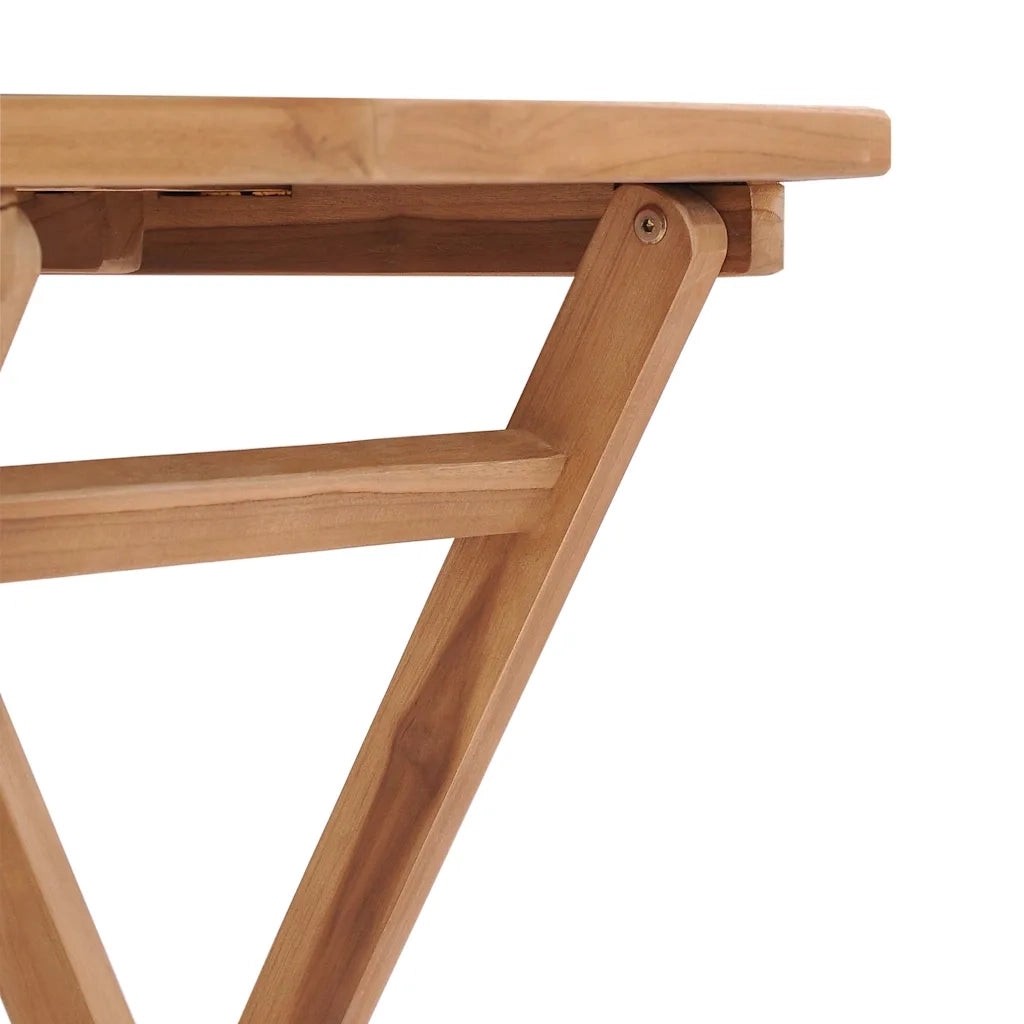 Tavolo da Giardino | Tavolino da esterno Pieghevole 60x60x75 cm in Massello di Teak