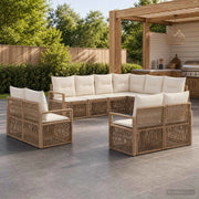 Set Divano da Giardino 11 pz Beige polyrattan 3435882
