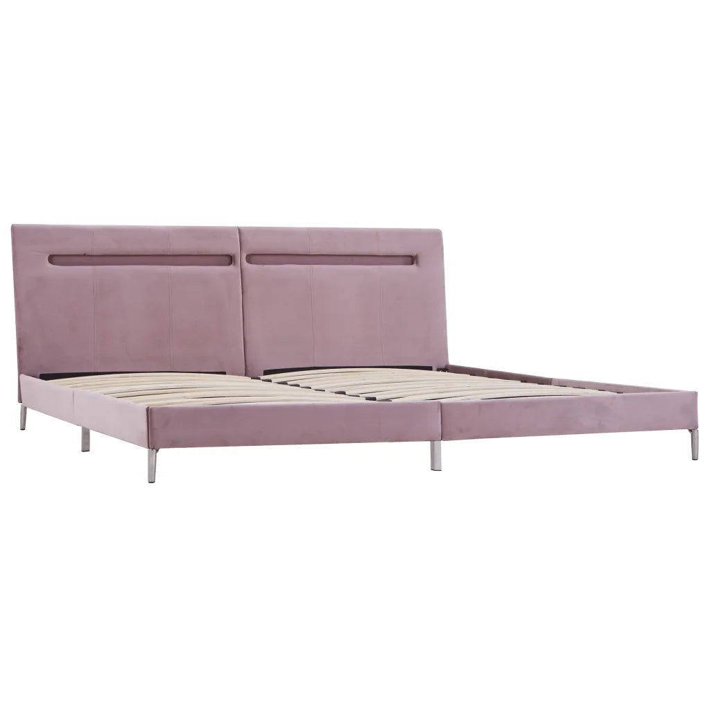Giroletto con LED senza Materasso Rosa 180x200 cm in Tessuto 280980