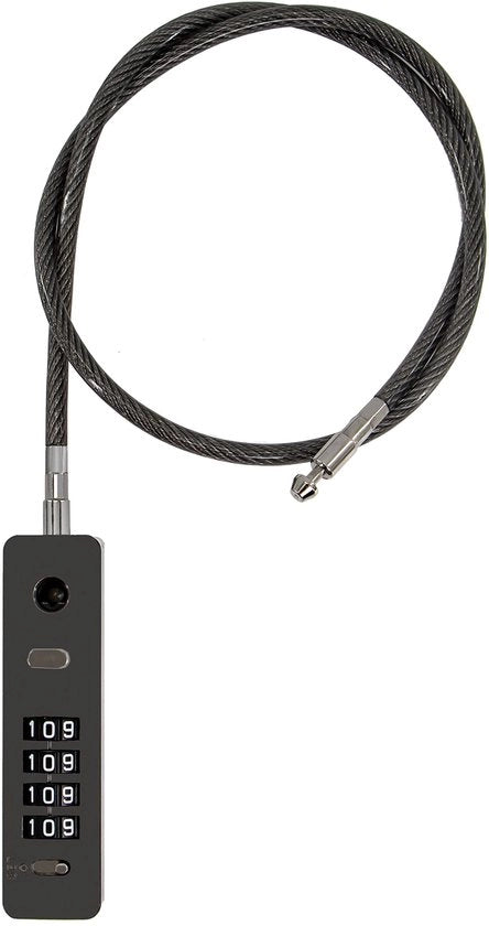 Combinatore di Protezione Cavi in Acciaio Slot per Bagagli Resistente al Traffico con Codice Ristabilibile, Acciaio Intrecciato con Verniciatura Anti-Furto (2,3 ft 5 mm) (70 cm x 5 mm)
