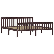 Giroletto senza Materasso Marrone Scuro 180x200 cm Legno Pino 283237