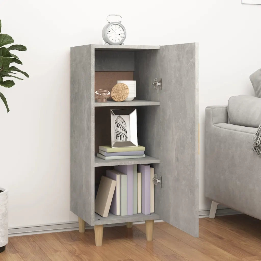 Credenza-Buffet-Armadio da cucina Grigio Cemento 34,5x34x90 cm in Legno Multistrato 863133