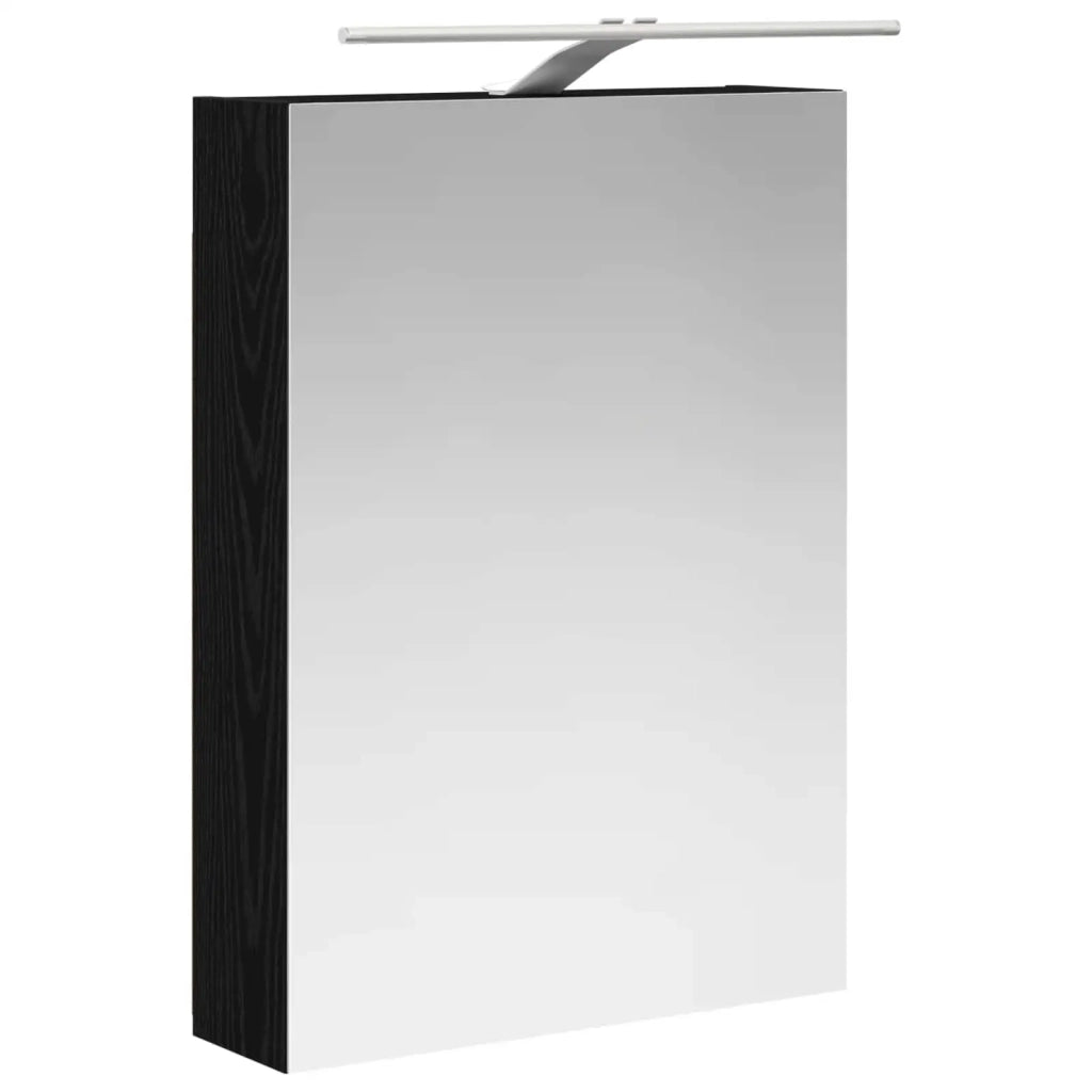 Set di mobili per il bagno 5 pcs Rovere Nero 3406752