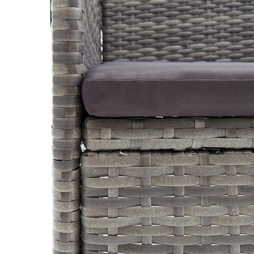 Mobili da pranzo da giardino con cuscini 7 pezzi grigio e nero 02_0014626