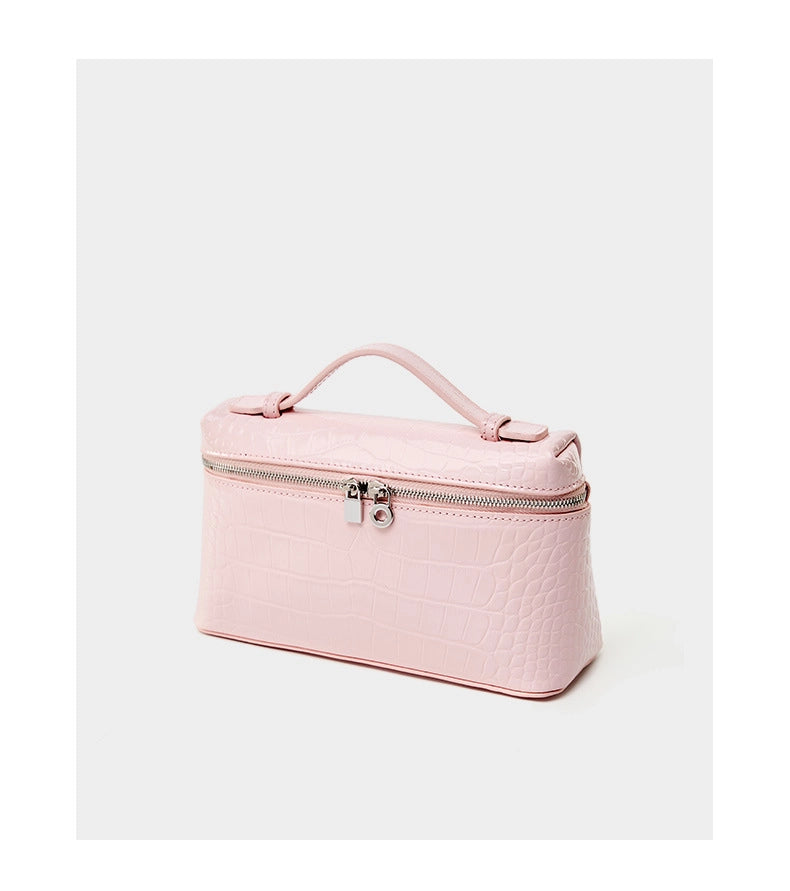 Borsa a tracolla piccola da donna per cellulare, in vera pelle, mini borsa a mano a tracolla, rosa