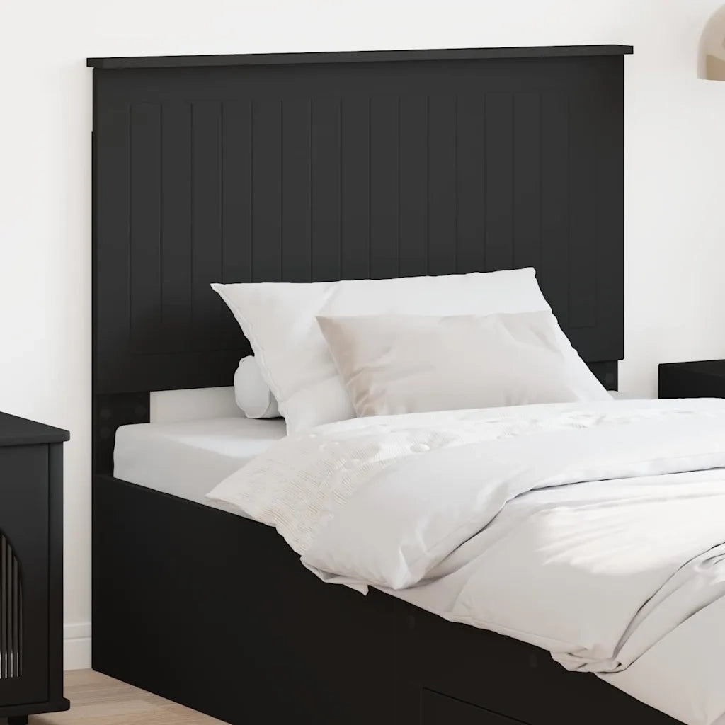 Testiera-Testata-Testiera Decorativa Rovere Nero 100 cm Legno multistrato 182708