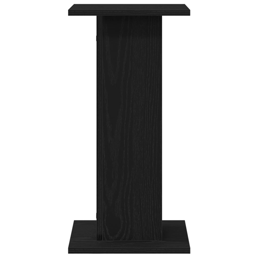 Supporti per altoparlanti  2 pz Rovere Nero 30x30x60 cm Legno ingegnerizzato