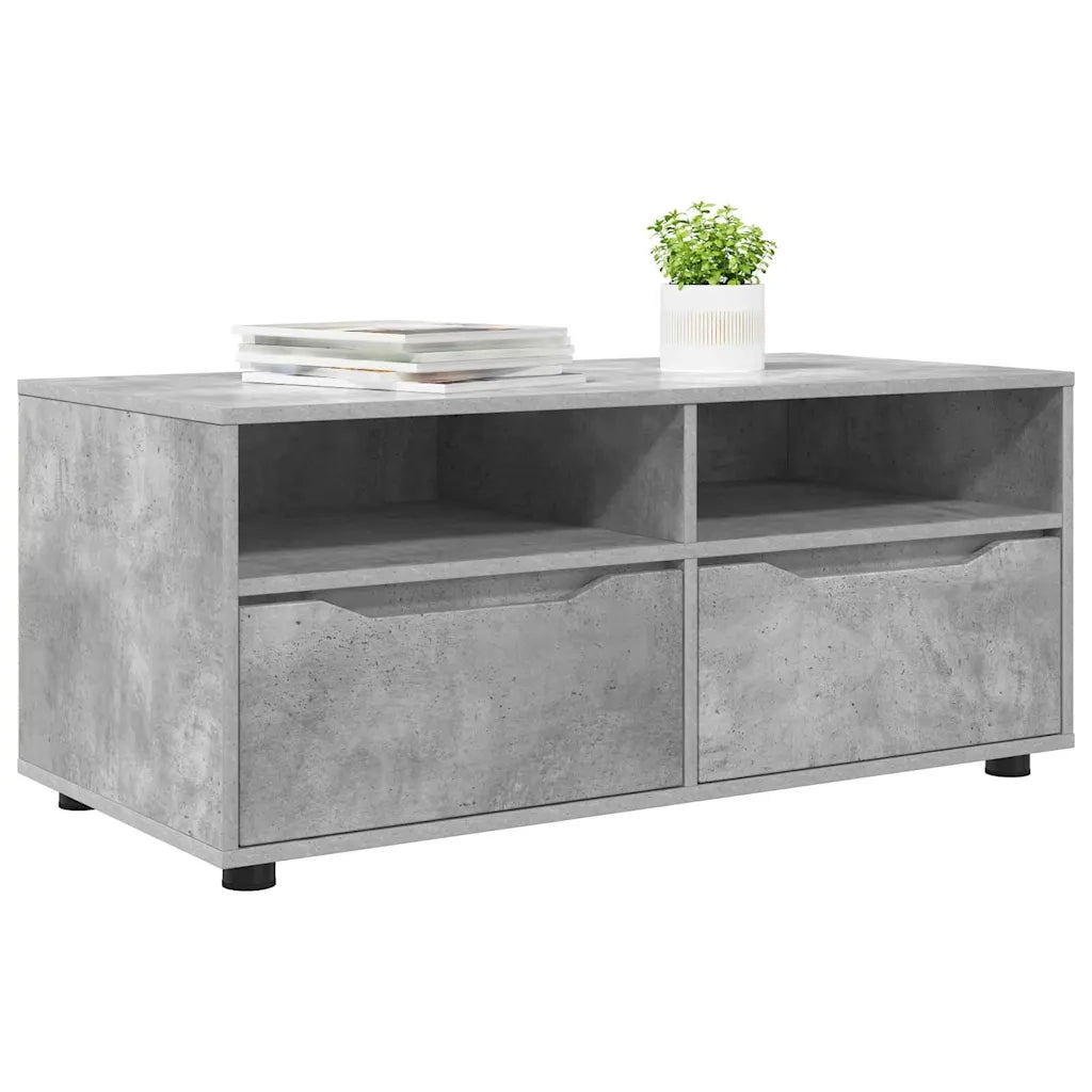 Mobile TV Grigio cemento 100 x 48 x 43 cm Legno multistrato 888930